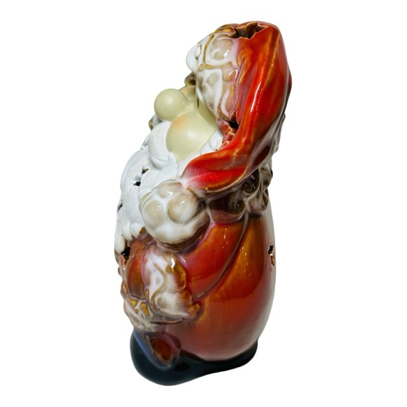 NWOT - Santa Tea Light Candle Holder with Stars and Christmas tree ~ 7" Tall - Picture 8 of 13